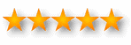 Orange five stars transparent background