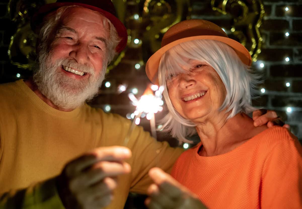 Couple With Hearing Loss Celebrating